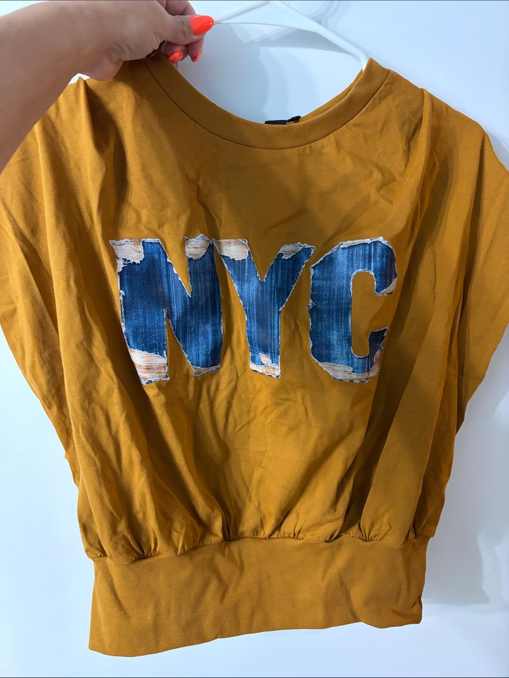 NYC Graphic Mustard Short Sleeve Women’s Tee